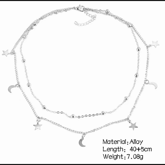 Moon and Star Necklace - Picture 3 of 4